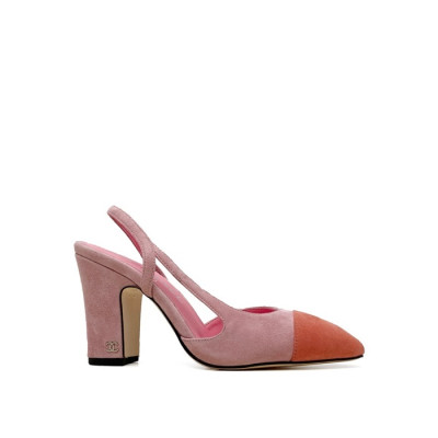 샤넬 여성 하이힐 슬링백 - Chanel Womens Pink Slingback - chs1449x