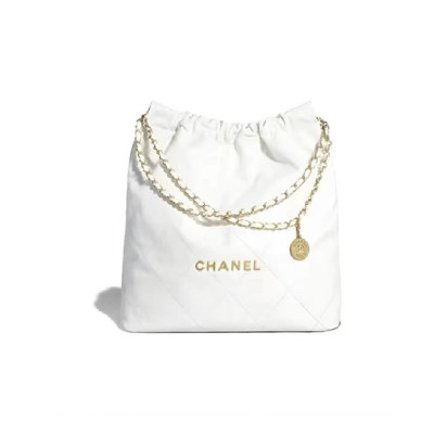 샤넬 22백 스몰 화이트 골드  - Chane 22 Bag Small Bag - ch2723z