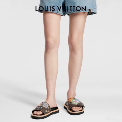 루이비통 여성 폴 뮬 - Louis vuitton Womens Pool Pillow Flat Comfort Mules - lvs1539x