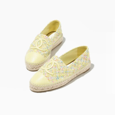 샤넬 여성 옐로우 슬립온 - Chanel Womens Yellow Slip-ons - chs1545x