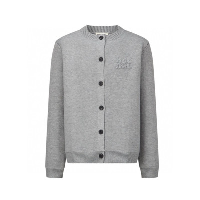 미우미우 남/녀 오버사이즈 브이넥 가디건 - Miumiu Unisex V-neck Cardigan - mic2780x