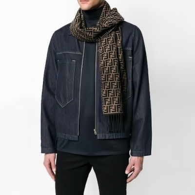 펜디 남성 FF 머플러 - Fendi Mens FF Muffler - acc2412x