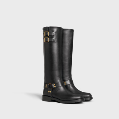 셀린느 여성 리라 트리플 버클 부츠 - Celine Womens Black Boots - ces1684x