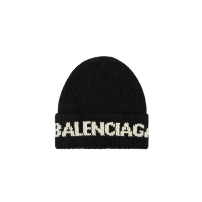 발렌시아가 남/녀 블랙 비니 - Balenciaga Unisex Black Beanie - acc2929x