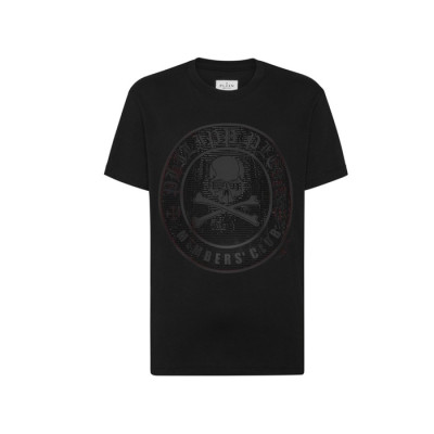 필립플레인 남성 라운드 반팔티 - Philipp-plein Mens Round Tshirt - phc4765x