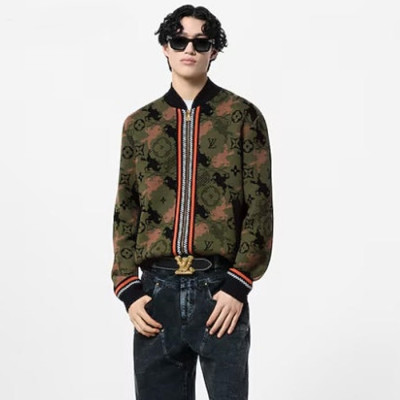 루이비통 남성 봄버 블루종 - Louis vuitton Mens Jacquard Wool Bomber Blouson- lvc4773x