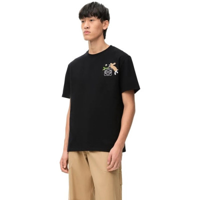 로에베 남성 라운드 반팔티 - Loewe Mens Round Tshirt - loc4784x