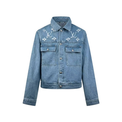 루이비통 남성 데님 재킷 - Louis vuitton Mens Denim Jacket - lvc4791x