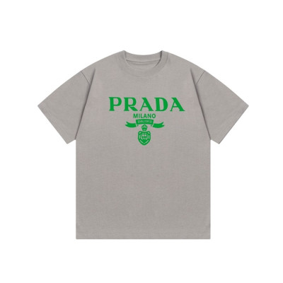 프라다 남성 라운드 반팔티 - Prada Mens Round Tshirt - prc4935x