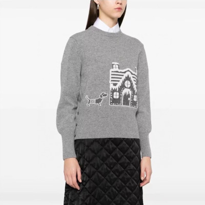 톰브라운 여성 라운드 니트 - Thom Browne Womens Knitwear - thc4948x