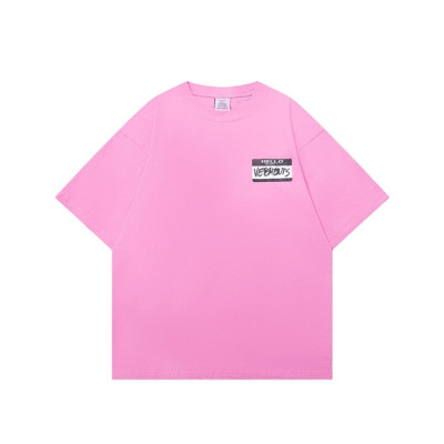 베트멍 남/녀 라운드 반팔 티셔츠 - Vetements Unisex Over Size Tshirt - vec4971x