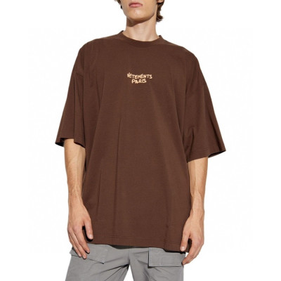 베트멍 남/녀 라운드 반팔 티셔츠 - Vetements Unisex Over Size Tshirt - vec4982x