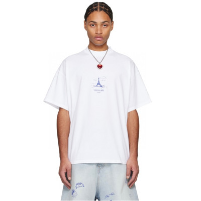 베트멍 남/녀 라운드 반팔 티셔츠 - Vetements Unisex Oversize Tshirt - vec4986x