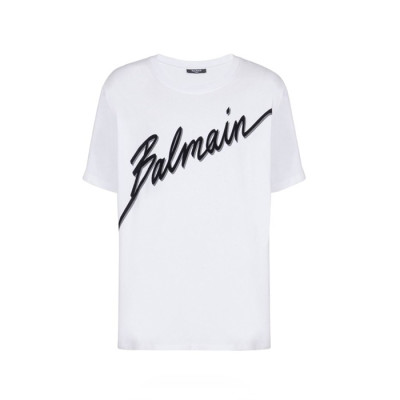 발망 남성 라운드 반팔티 - Balmain Mens Round Tshirt - bmc5080x