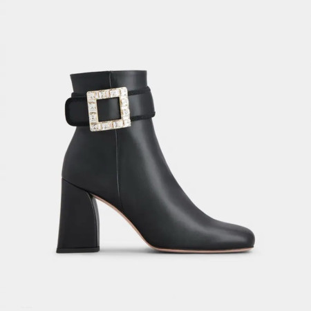 로저비비에 여성 첼시 비브 버클 부츠 - Roger Vivier Womens Black Boots - vis3126x