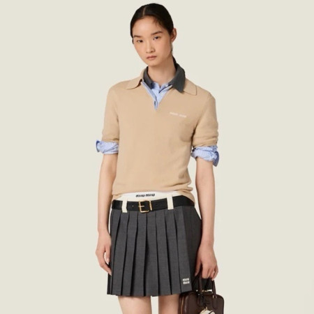 미우미우 여성 폴로 티셔츠 - Miumiu Womens Polo Tshirt - mic5346x