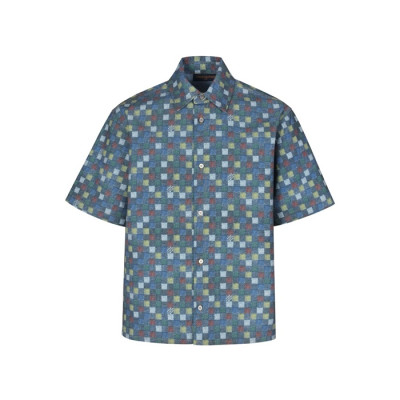 루이비통 남성 반팔 셔츠 - Louis vuitton Mens White Shirts - lvc5347x