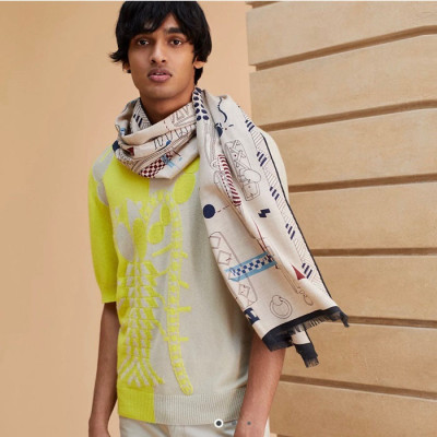 에르메스 남성 실크 머플러 - Hermes Mens Silk Muffler - acc4204x