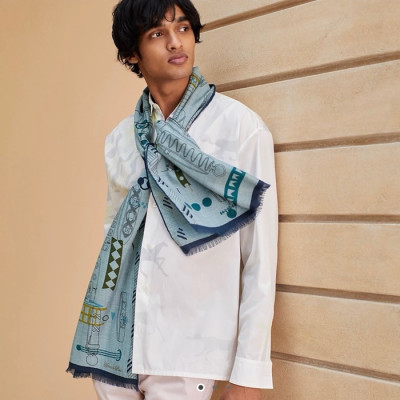 에르메스 남성 실크 머플러 - Hermes Mens Silk Muffler - acc4205x