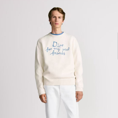 디올 남성 라운드 스웨터 - Dior Mens Round Sweater - dic5555x