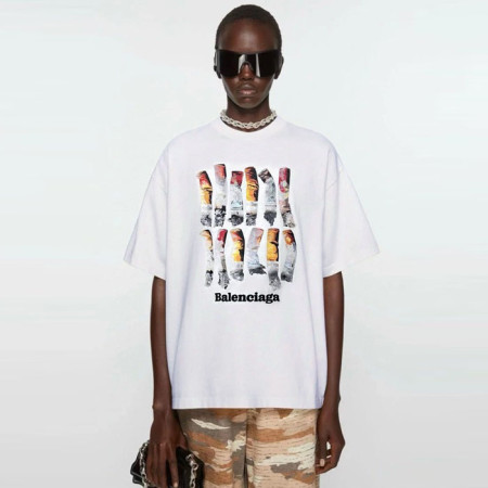 발렌시아가 남성 라운드 반팔 티셔츠 - Balenciaga Mens Round Tshirt - bac5661x