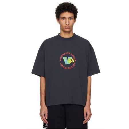 베트멍 남/녀 라운드 반팔 티셔츠 - Vetements Unisex Oversize Tshirt - vec5687x
