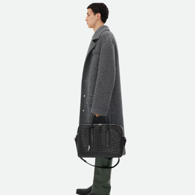 보테가베네타 남성 겟어웨이 서류가방 - Bottega Veneta Mens Black Briefcase - bvb5282x