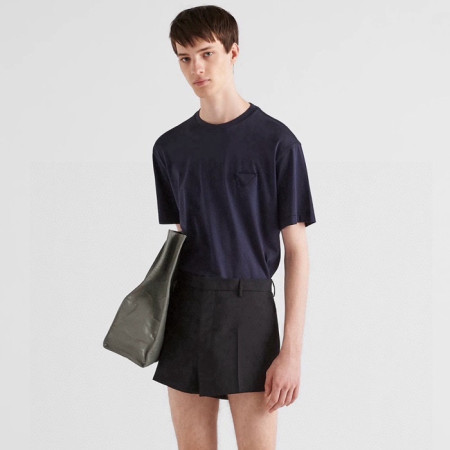 프라다 남성 라운드 반팔티 - Prada Mens Round Tshirt - prc5998x