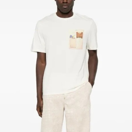 자크뮈스 남성 라운드 반팔티 - Jacquemus Mens Round Tshirt - jac6033x