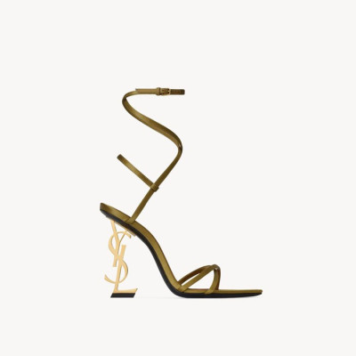 입생로랑 여성 새틴 크레이프 소재 오피움 샌들 - Saint Laurent  Womens Opyum Sandals In Satin Crepe Material - yss5626x
