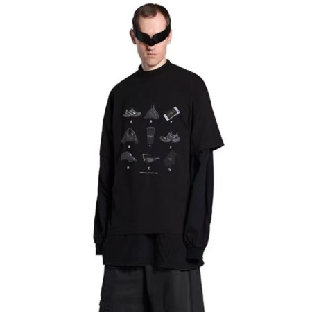 발렌시아가 남성 라운드 반팔 티셔츠 - Balenciaga Mens Round Tshirt - bac6073x