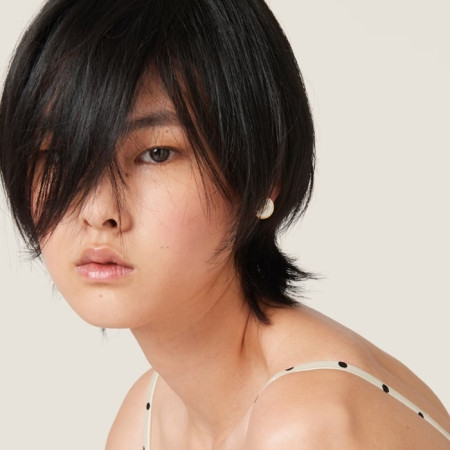 미우미우 여성 에나멜 메탈 귀걸이 - Miumiu Womens Enameled Metal Earrings - acc5377x