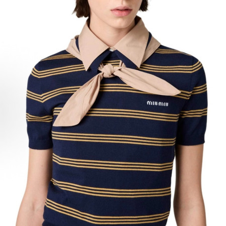 미우미우 여성 반팔 티셔츠 - Miumiu Womens Polo Tshirt - mic6137x