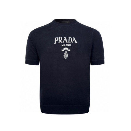 프라다 남성 라운드 반팔티 - Prada Mens Round Tshirt - prc6187x