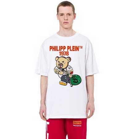 필립플레인 남성 라운드 반팔티 - Philipp-plein Mens Round Tshirt - phc6481x