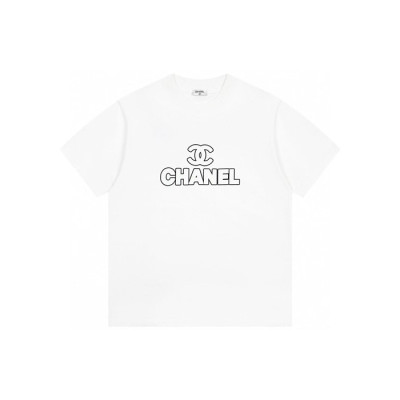 샤넬 남/녀 라운드 반팔티 - Chanel Unisex Round Tshirt - chc6492x