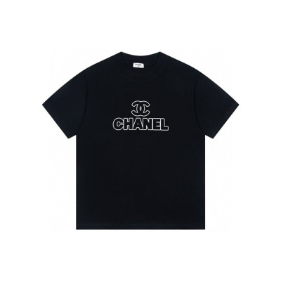 샤넬 남/녀 라운드 반팔티 - Chanel Unisex Round Tshirt - chc6493x