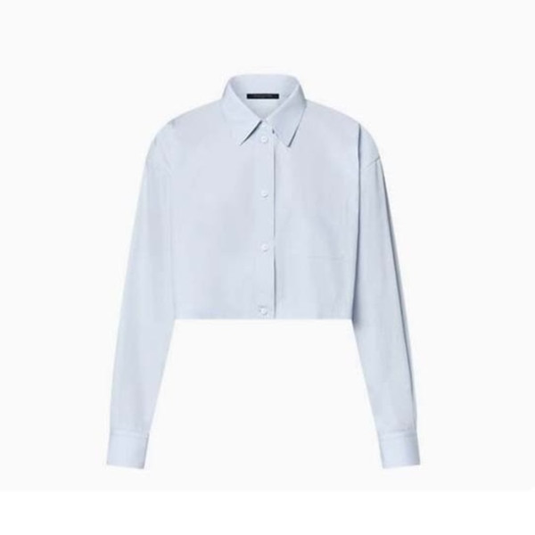 [당일배송] 루이비통 여성 포플린 자수 셔츠 & 방도스카프 세트 - dd802x