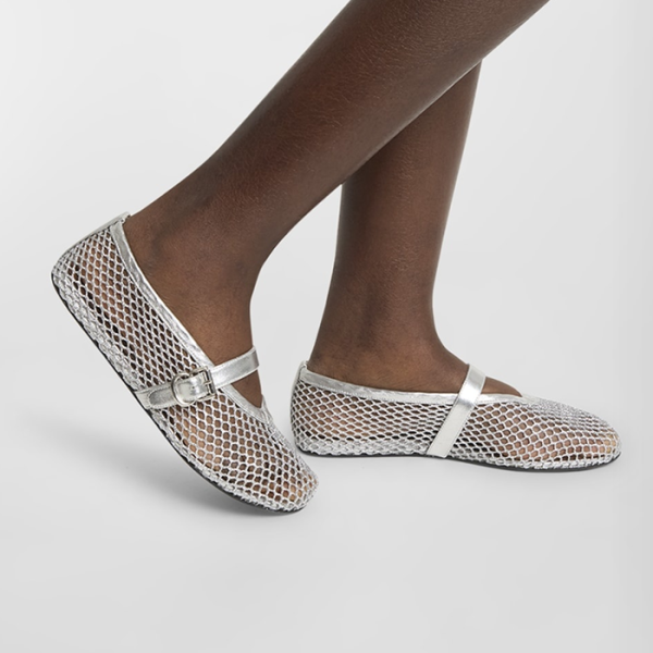 알라이아 여성 루렉스 니트 발레 플랫 슈즈 - Alaia Womens Lurex Knit Flat Shoes - als5688x