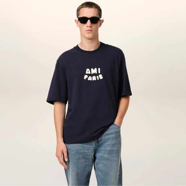 아미 남성 라운드 반팔티 - Ami Mens Round Tshirt - amc6550x
