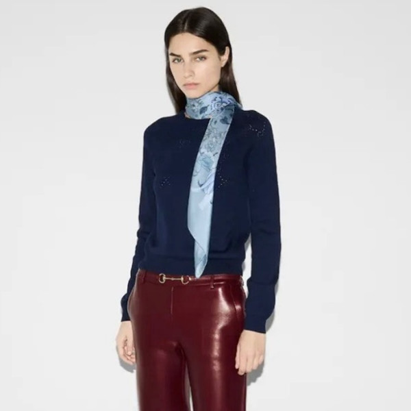 구찌 여성 실크 스퀘어 숄 - Gucci Womens Silk Square Shawl - acc5444x