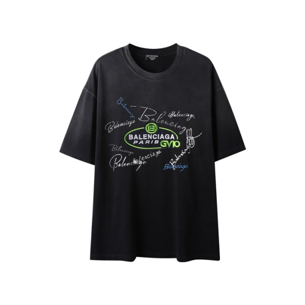발렌시아가 남성 라운드 반팔 티셔츠 - Balenciaga Mens Round Tshirt - bac6582x