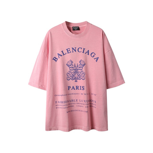 발렌시아가 남성 라운드 반팔 티셔츠 - Balenciaga Mens Round Tshirt - bac6586x