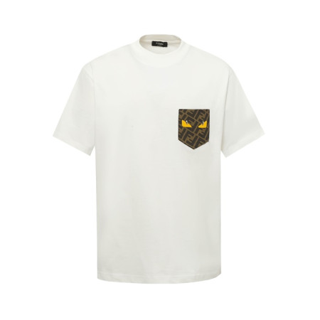 펜디 남성 라운드 반팔 티셔츠 - Fendi Mens Round Tshirt - fec6650x
