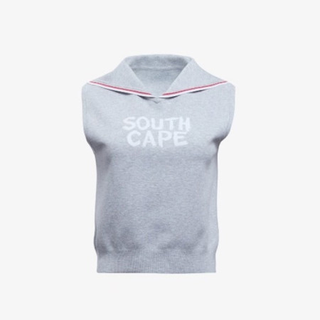 [SOUTHCAPE] 사우스케이프 여성 세일러 카라 니트 베스트 - gol1676x