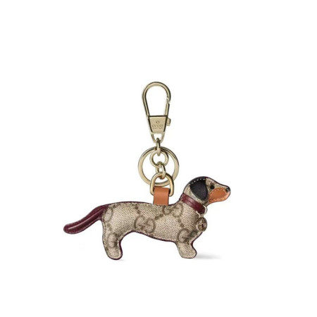 구찌 남/녀 GG 엠블럼 캔버스 강아지 백 참 키체인 - Gucci Unisex Emblem Canvas Key Ring - acc5771x