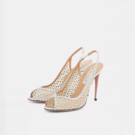 아쿠아주라 여성 크리스탈 슬링백 - Aquazzura Womens Crystal Slingback - aqs5813x