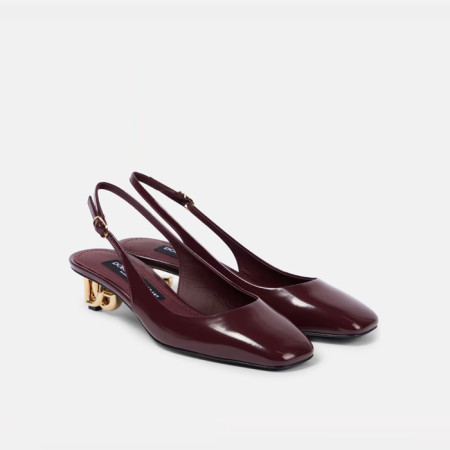 돌체앤가바나 여성 에나멜 슬링백 - Dolce&Gabbana Womens Enamel Slingback - dos5817x