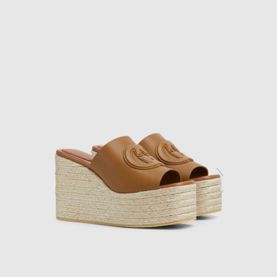 구찌 여성 GG 웨지힐 뮬 - Gucci Womens GG Wedge Heel Mules - gus5827x