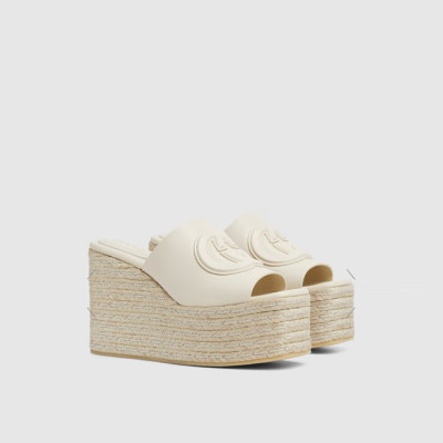 구찌 여성 GG 웨지힐 뮬 - Gucci Womens GG Wedge Heel Mules - gus5828x